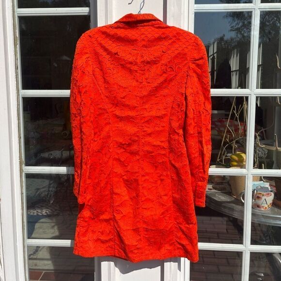 Anthropologie Pankaj & Nidhi Laser Cut Embroidered Blazer Dress NWT - Picture 12 of 16